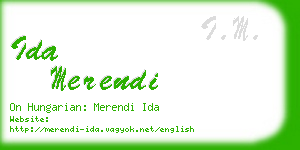 ida merendi business card